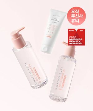 아쿠아 라이스 클렌징오일 200ml 2개입+아쿠아 라이스 약산성 클렌징폼 80ml