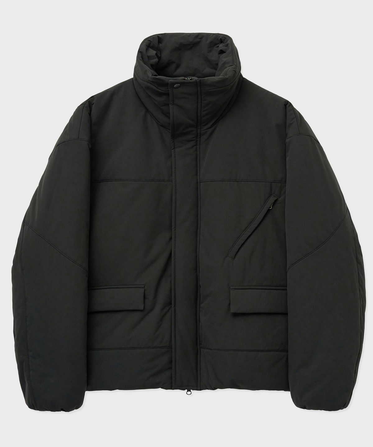 노운(NOUN) high neck padding jumper (charcoal)