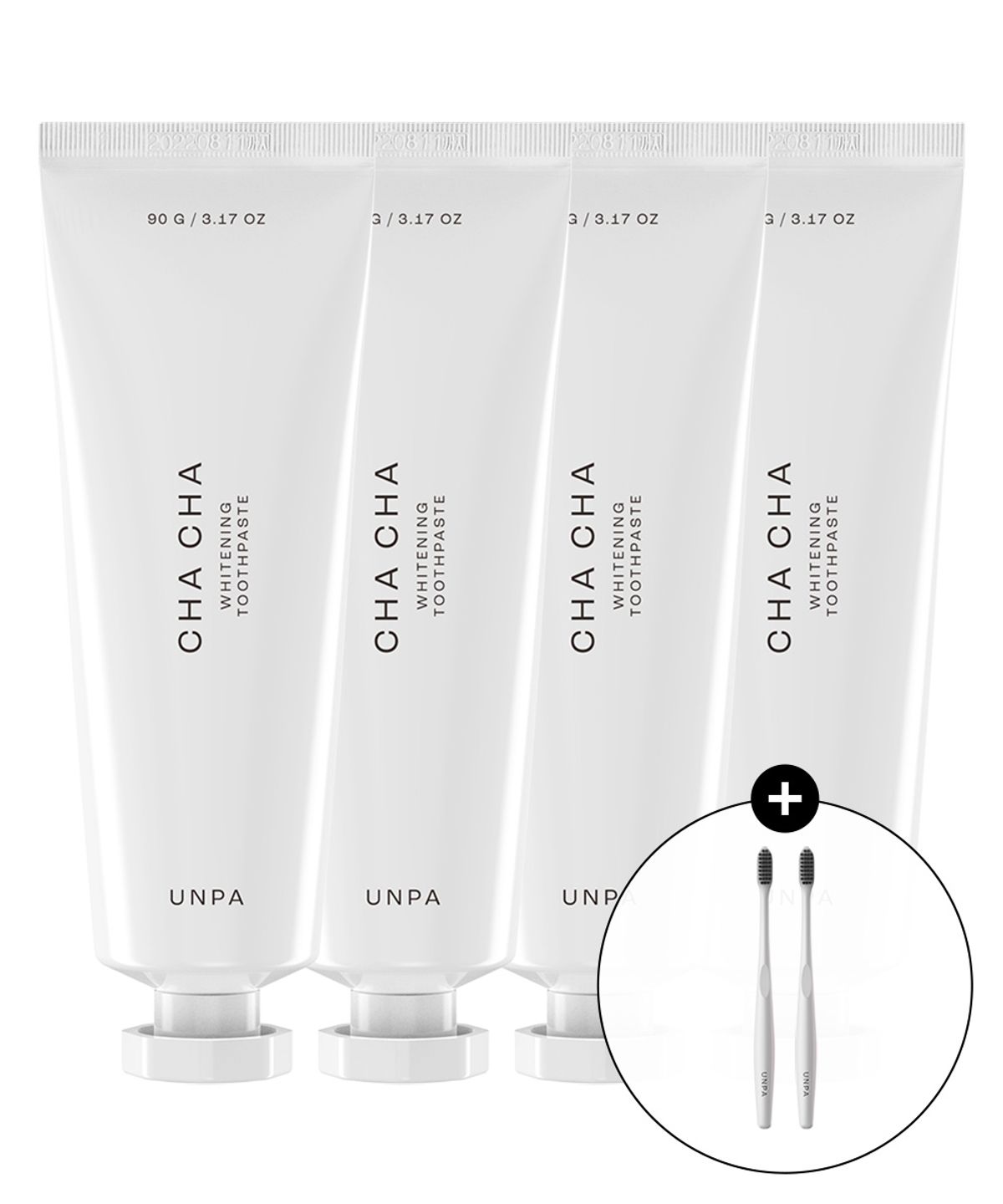 언파(UNPA) 차차 캐모마일 미백 치약 90g4개+차차칫솔2개