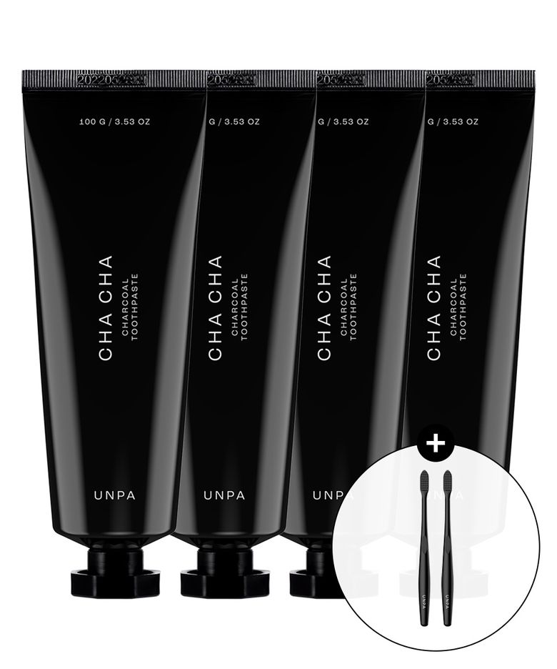 차차 차콜 치약 100g 4개 + 차차칫솔 2개