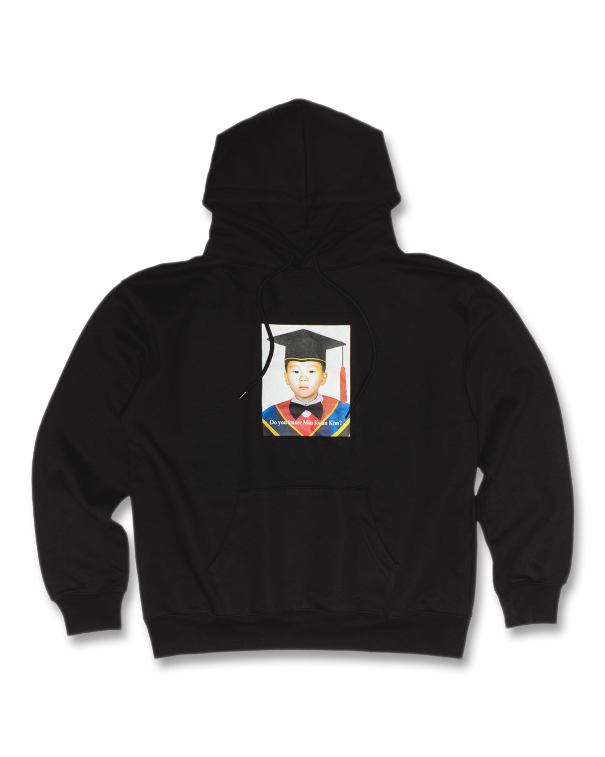 미디엄스(MEDIUMS) Graduation Photo(Do you know Min Kwan Kim) Hoodie - Black(졸업사진 후드티 - 블랙)