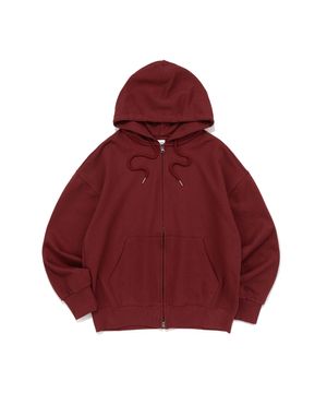 BECANVAS OVERFIT 2WAY HOOD ZIP-UP (BURGUNDY)