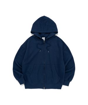 BECANVAS OVERFIT 2WAY HOOD ZIP-UP (NAVY)