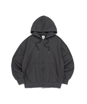 BECANVAS OVERFIT 2WAY HOOD ZIP-UP (CHARCOAL)
