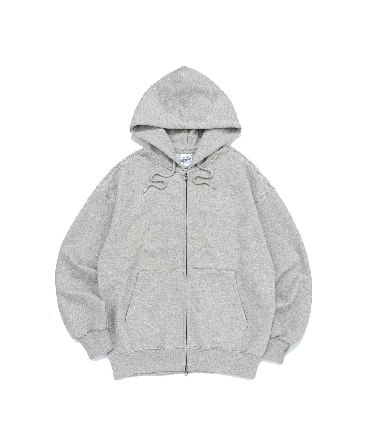 비캔버스(BECANVAS) BECANVAS OVERFIT 2WAY HOOD ZIP-UP (MELANGE)