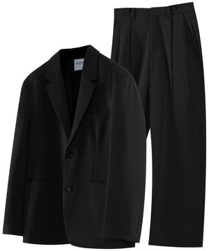 [SET UP]투턱 와이드 팬츠&오버핏 수트 정장 세트 2Color