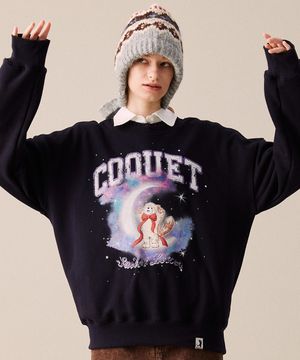 [OVER-FIT] SAILOR MOON LESSER PANDA SWEATSHIRT NAVY