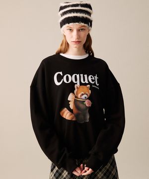 [OVER-FIT] THE PROPOSAL LESSER PANDA SWEATSHIRT BLACK