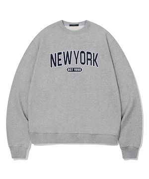 뉴욕  맨투맨_그레이