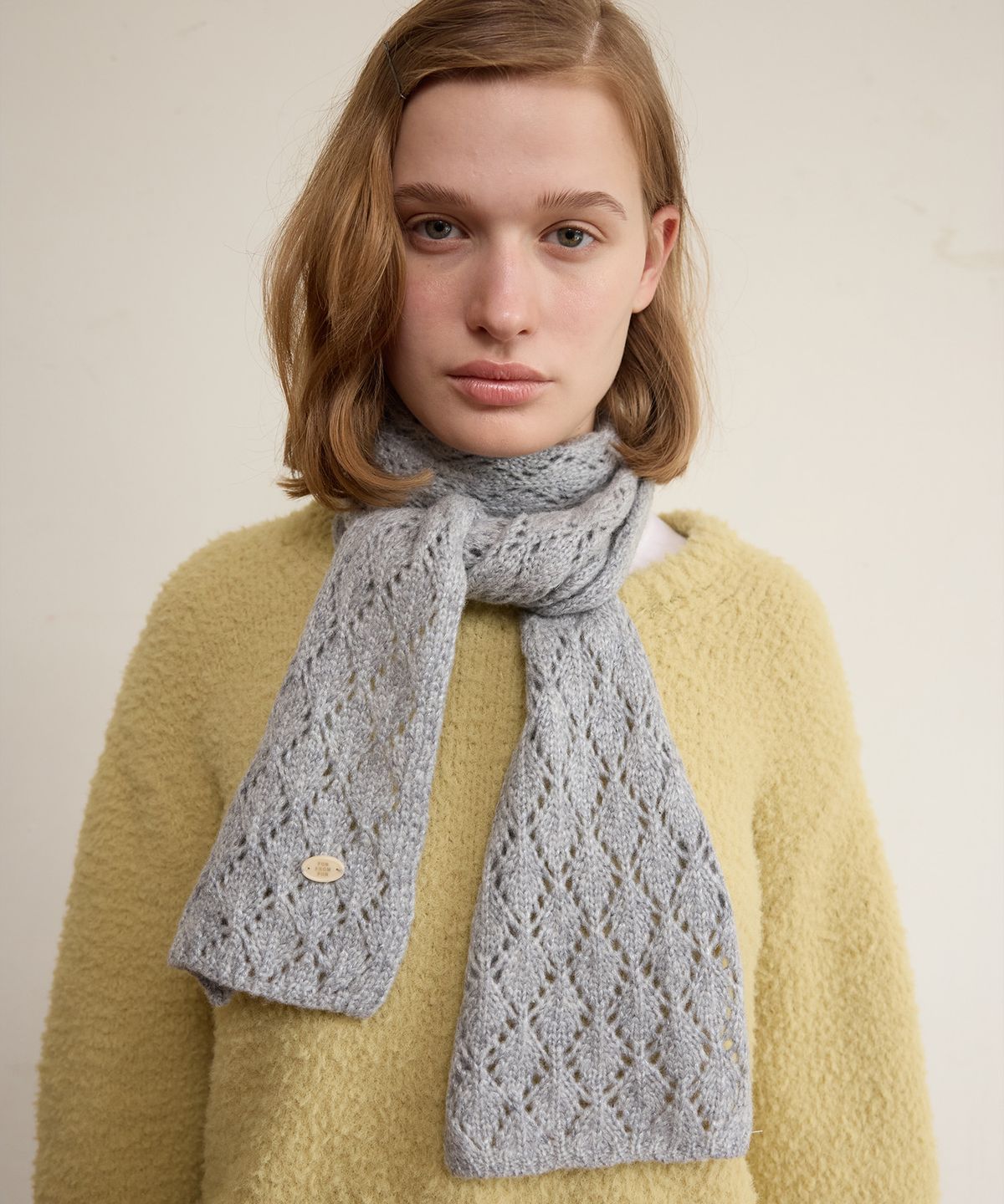 펀프롬펀(FUNFROMFUN) LUMINO KNIT MUFFLER, GREY
