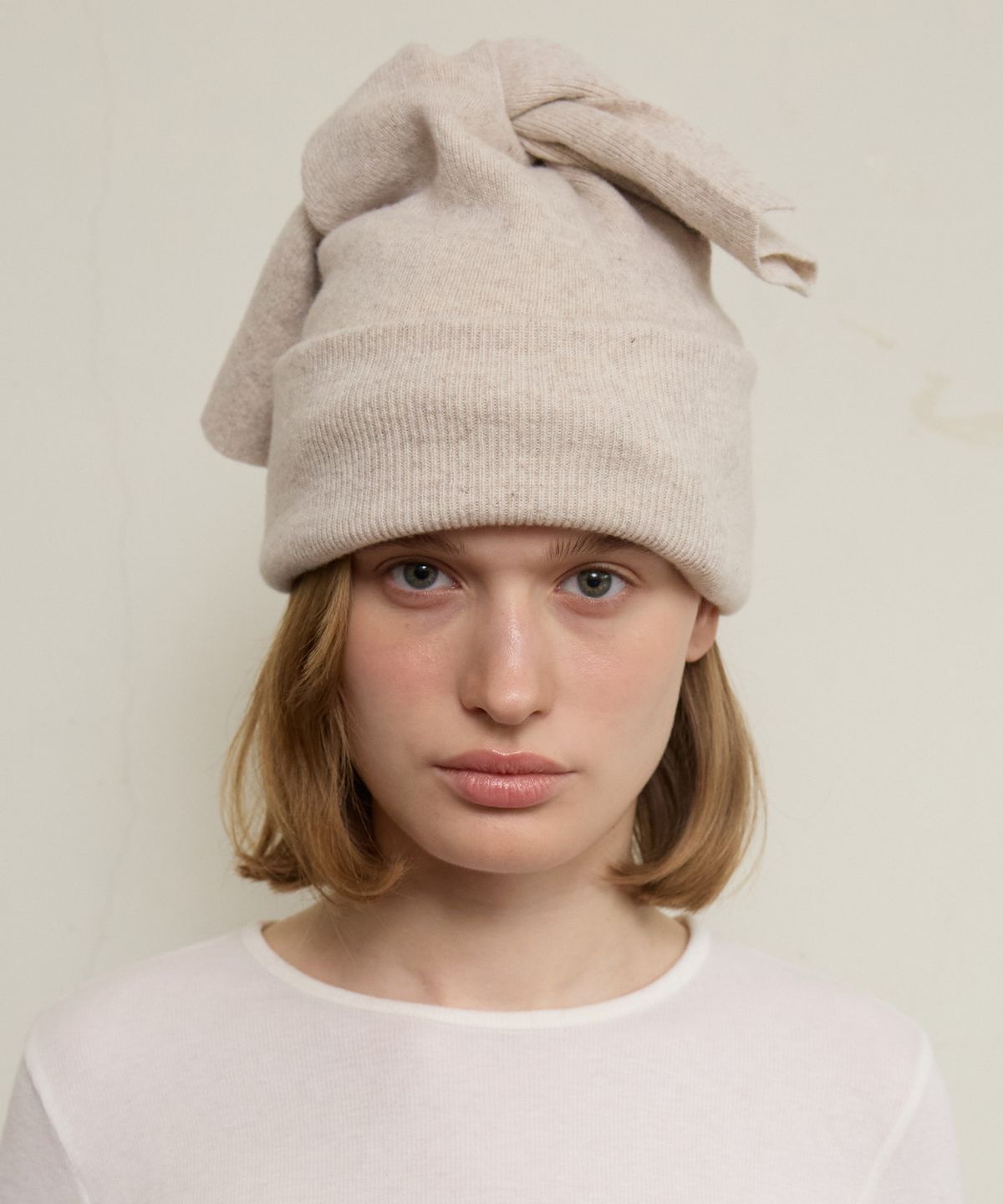 펀프롬펀(FUNFROMFUN) KNOTTED BEANIE, BEIGE