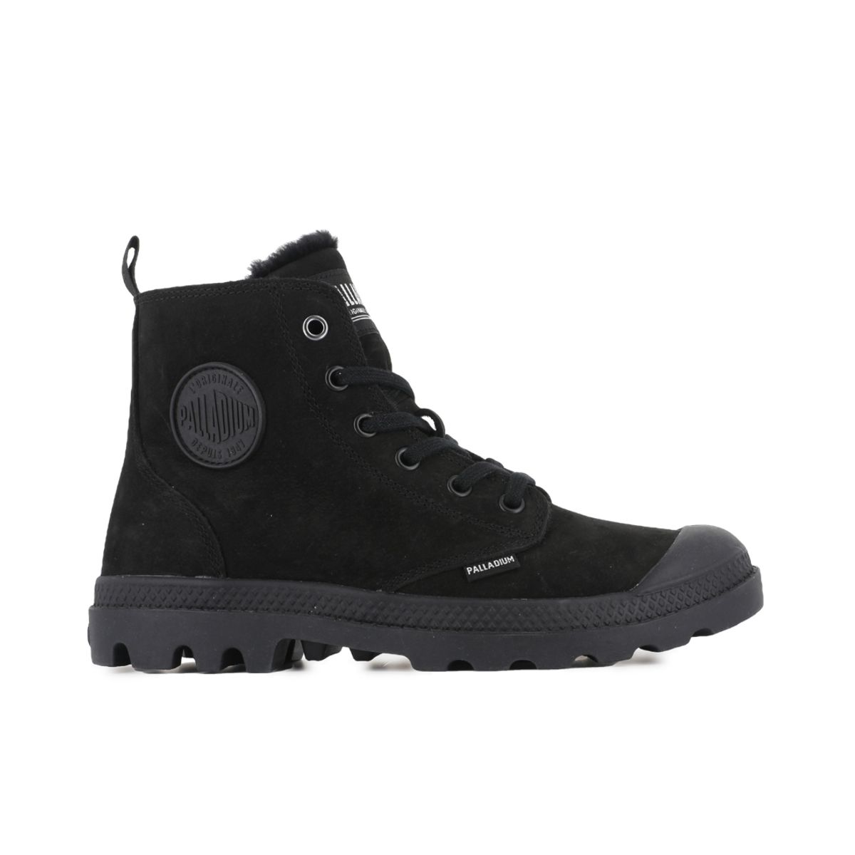팔라디움(PALLADIUM) 팜파하이 집업 블랙 여성 양털부츠 95982-010-M