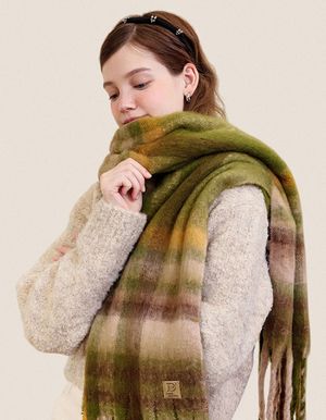 젠틀 플로우 체크 머플러