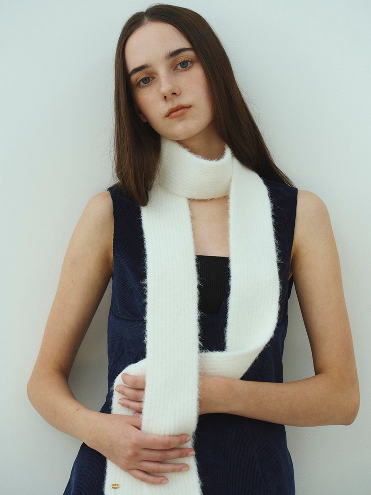 메르헨(MERCHEN) Bokashi knit tie muffler_7color