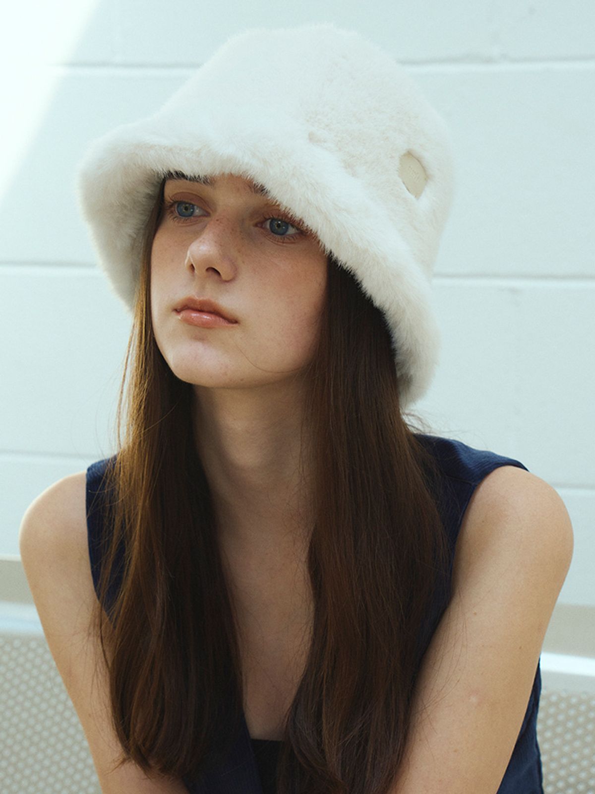 메르헨(MERCHEN) Milky fur bucket hat_4color