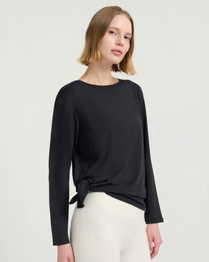 뉴 사이드 슬릿 롱 슬리브(FMST5014F)_뉴블랙