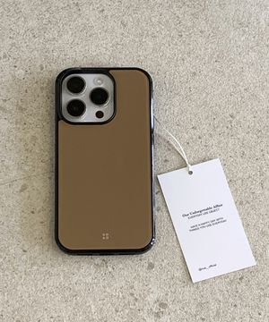 [아이폰17][+맥세이프][+갤럭시S26]Basic brown 글라스 블랙 범퍼 케이스