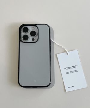 [아이폰17][+맥세이프][+갤럭시S26]Basic Gray 글라스 블랙 범퍼 케이스