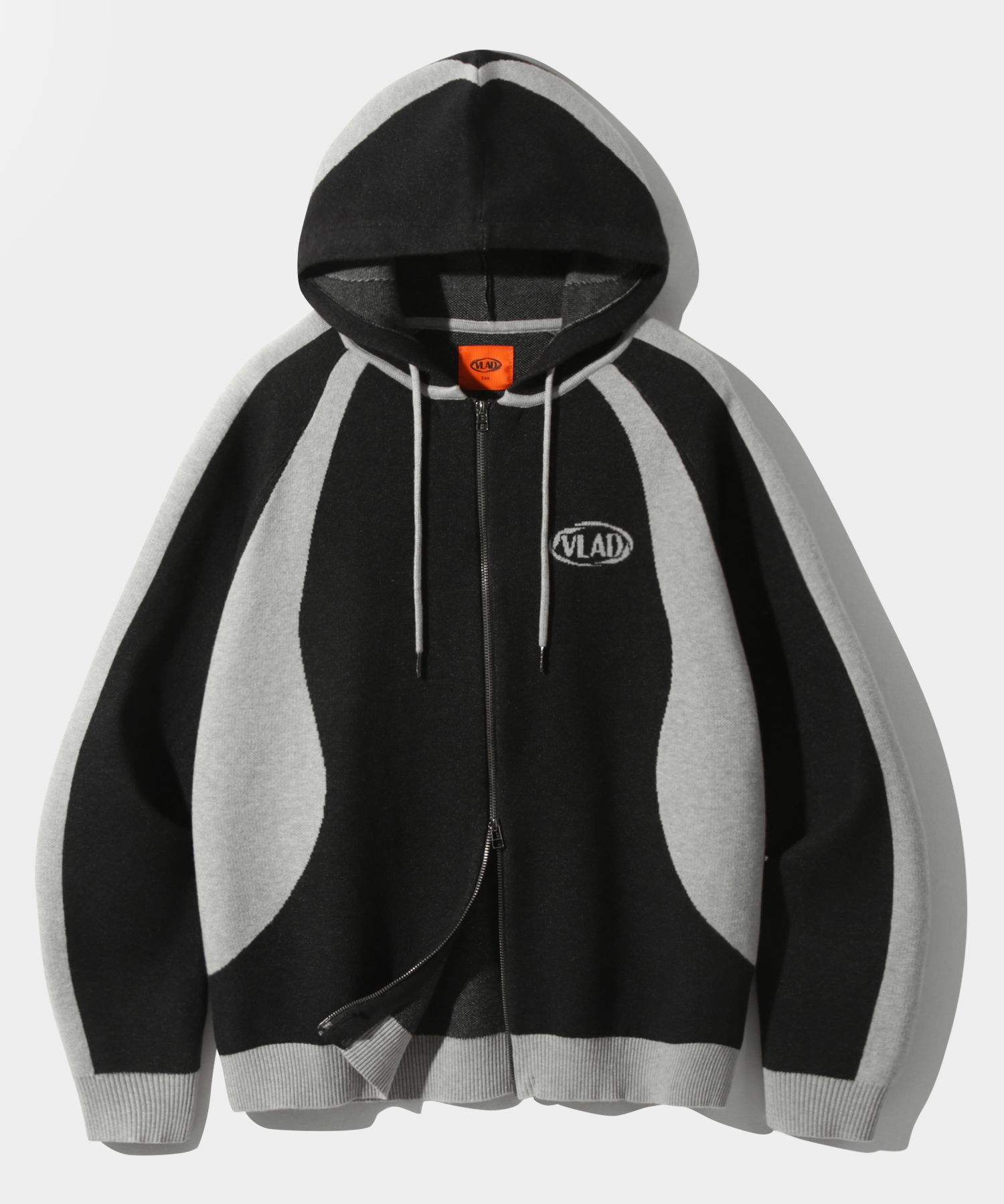 DIMITRI BLACK★VLAD LOGO EMBROIDERED KNIT HOODED T-SHIRT 디미트리블랙 (DIMITRIBLACK)