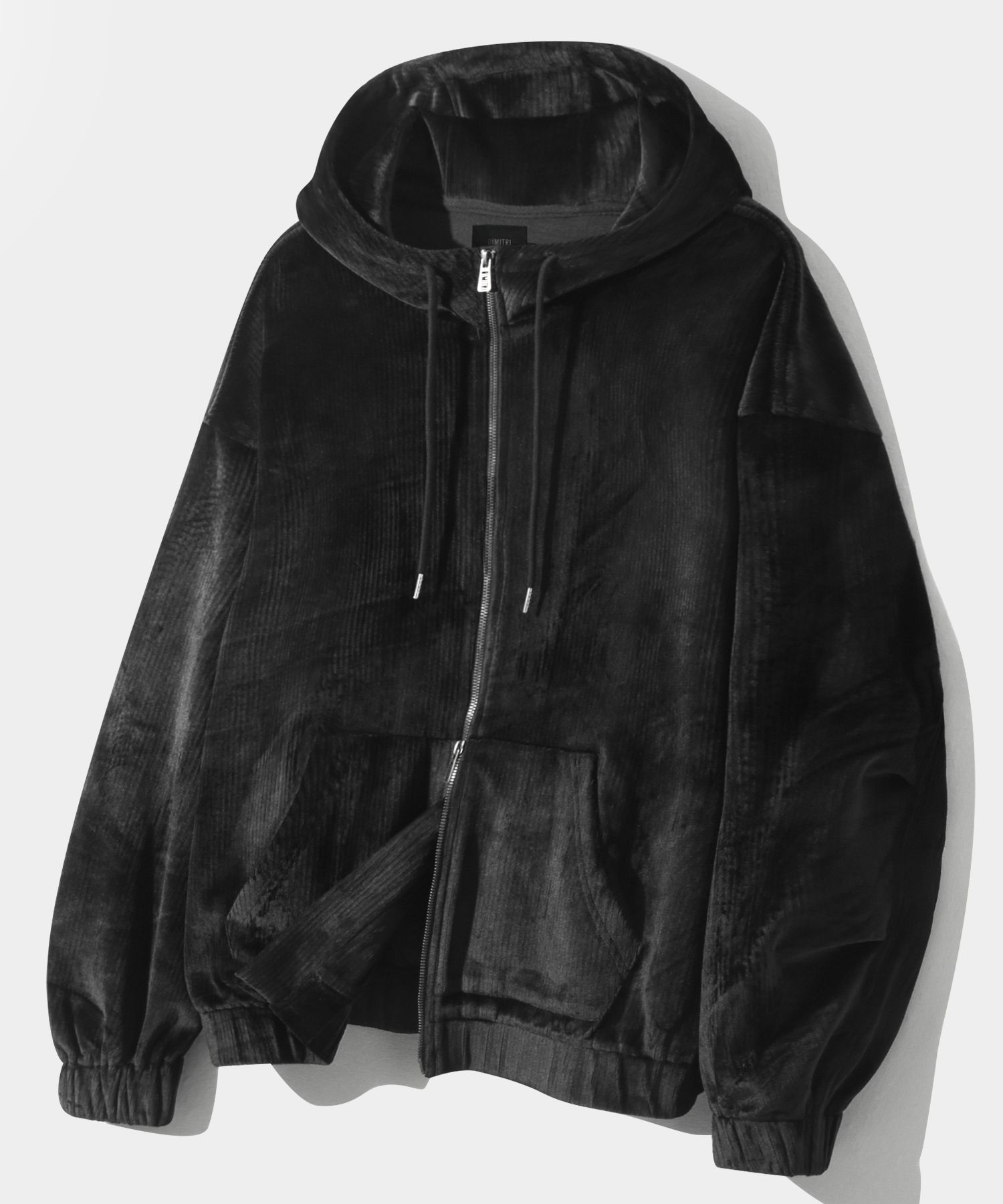 MUSINSA | DIMITRI BLACK 2WAY Essential Corduroy Hooded Zip