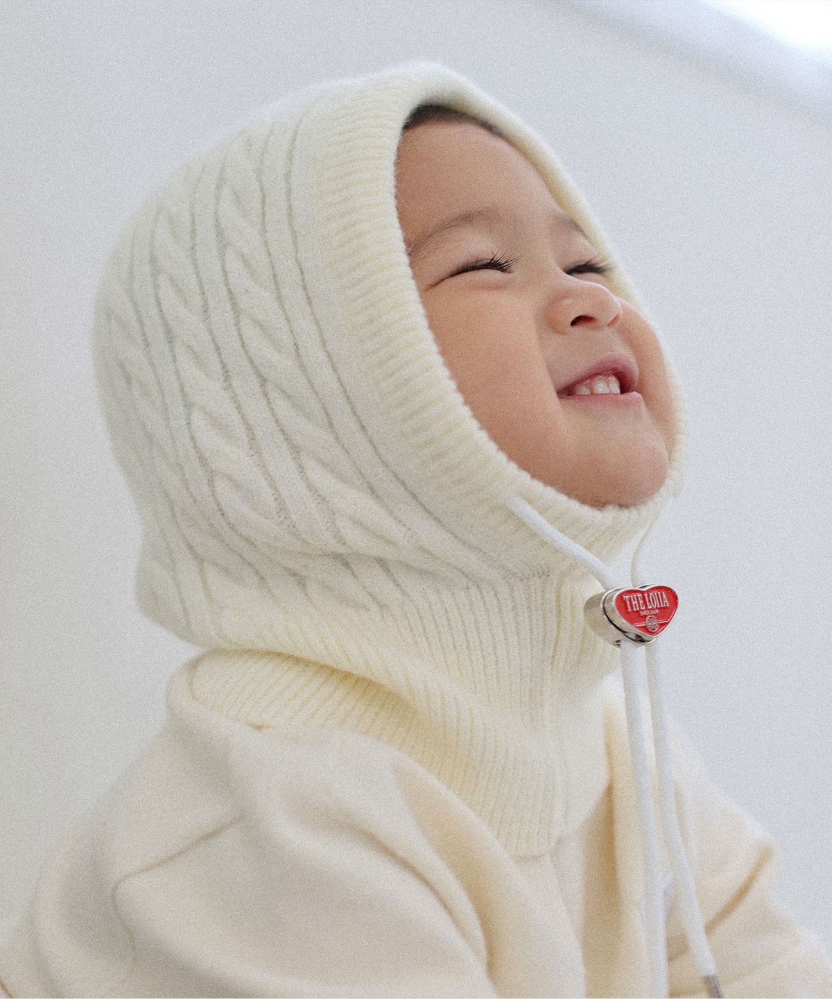 더로하(THE LOHA) [KIDS] 스너그 케이블 바라클라바 크림