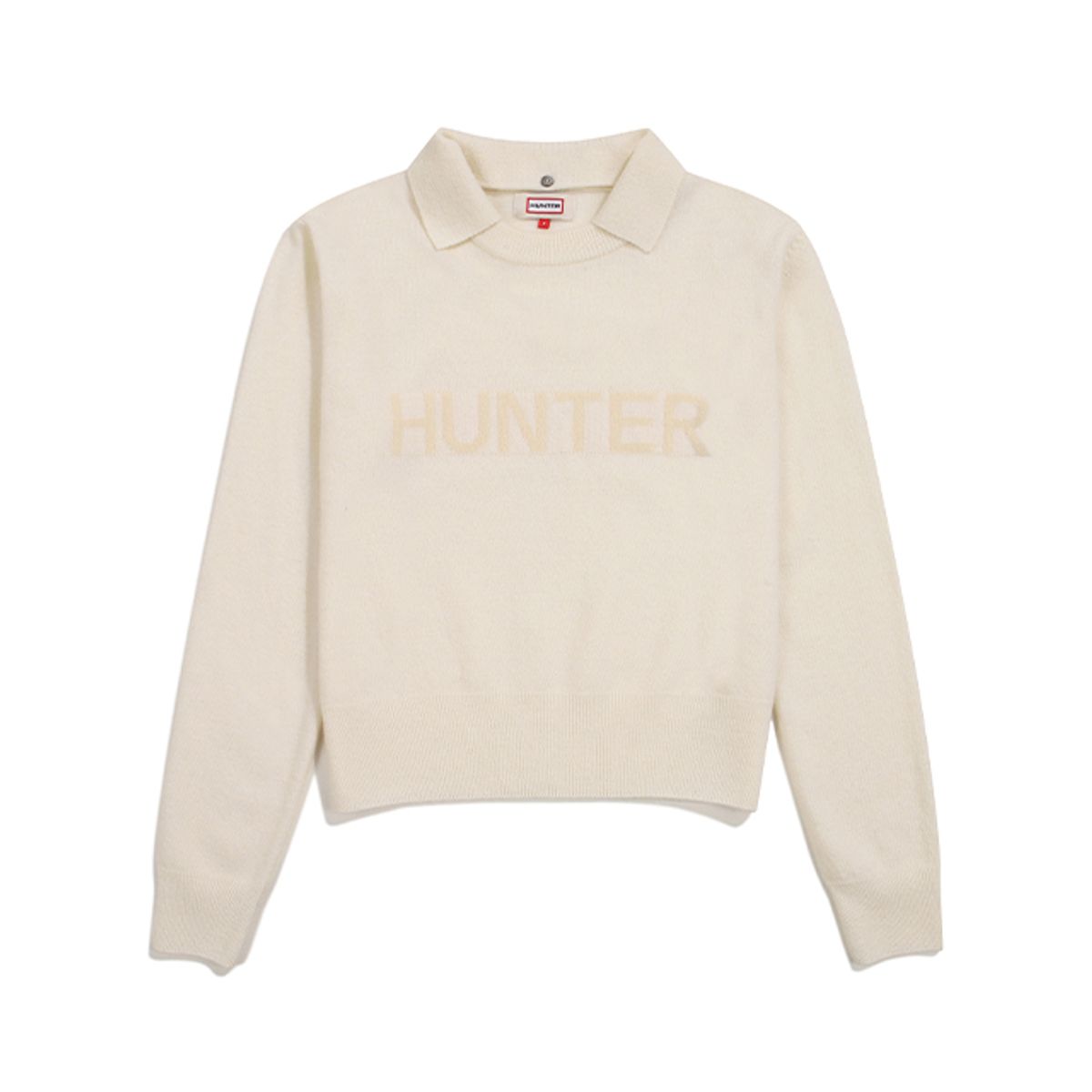 헌터(HUNTER) [WOMEN] 디태처블 칼라 울 스웨터- 아이보리 HBW0001AKZIVO