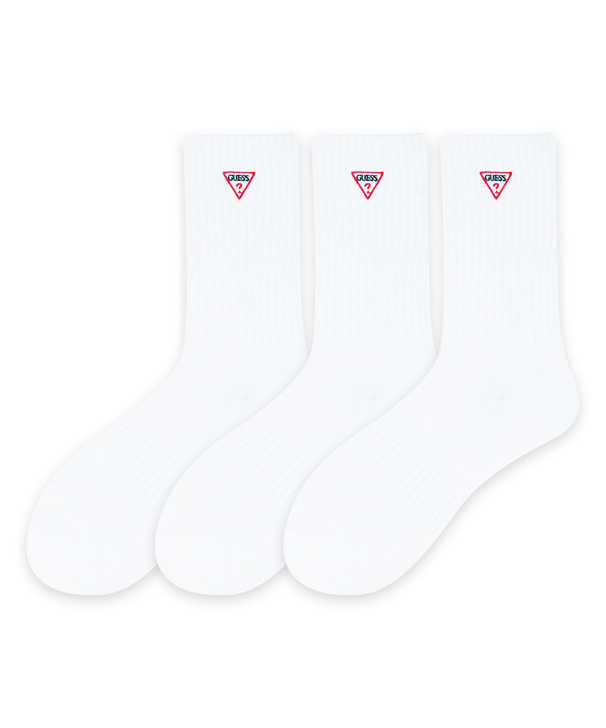 게스 양말(GUESS SOCKS) 로고자수 슬림 장목 3족