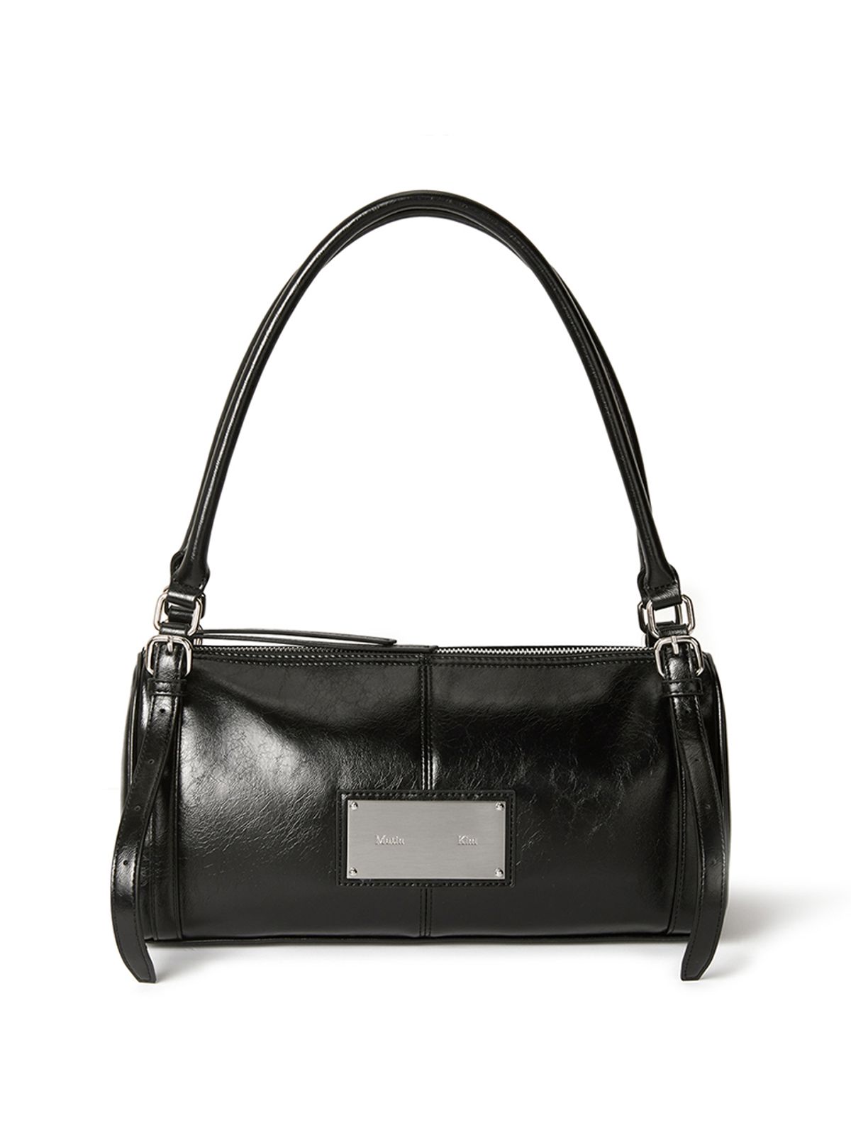 마뗑킴(MATIN KIM) BUCKLE STRAP SHOULDER BAG IN BLACK