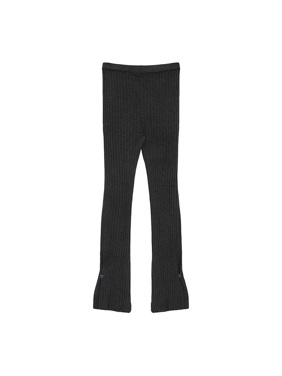 ボトムスその他 [MATINKIM]layered knit boots cut pants in charcoal MUSINSA | MATIN KIM LAYERED KNIT BOOTS CUT PANTS IN CHARCOAL