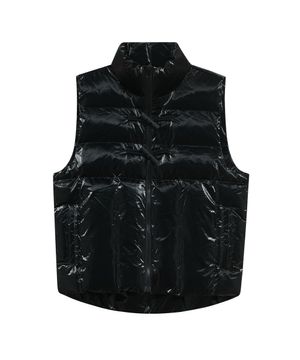 86-IRO338 에센셜 퀄팅 글로시 더플 패딩 베스트 블랙
