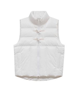 86-IRO338 에센셜 퀄팅 글로시 더플 패딩 베스트 화이트