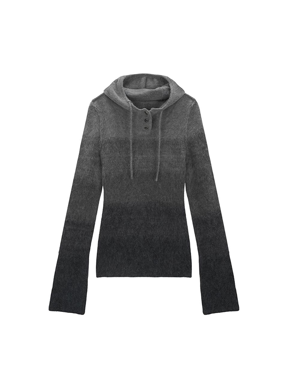 MUSINSA | MATIN KIM STRING HOODY GRADATION KNIT TOP IN GREY