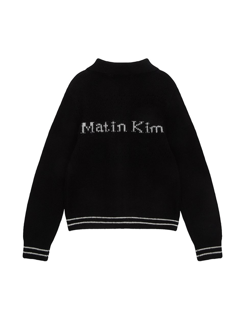 MUSINSA | MATIN KIM PUNCHING POINT LOGO KNIT CARDIGAN FOR WOMEN IN