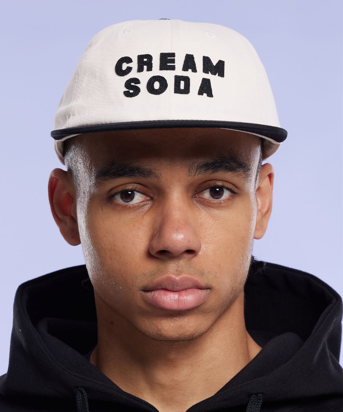 크림소다랩(CREAM SODA LAB) 아플리케 패널 볼캡 블랙