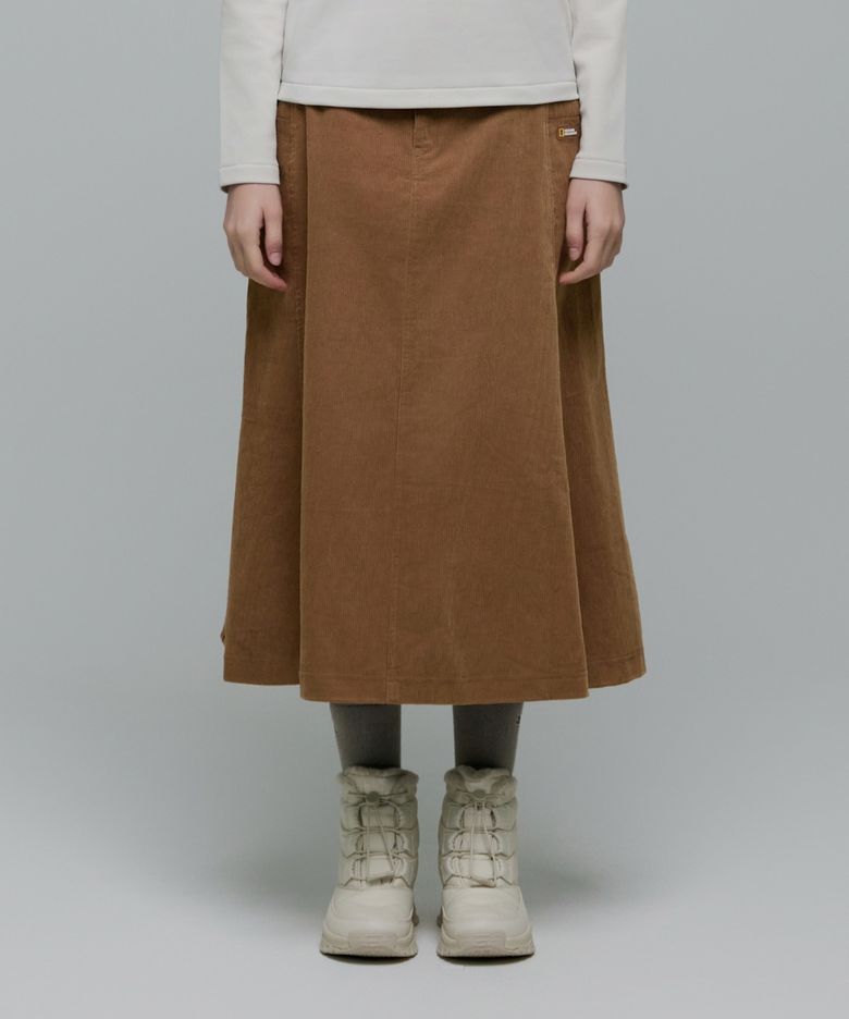 N244WSK040 여성 코듀로이 스커트 TAN