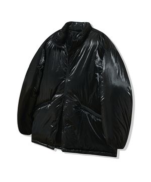 85-VIVA046 유틸리티 글로시 하프 하이넥 패딩 블랙