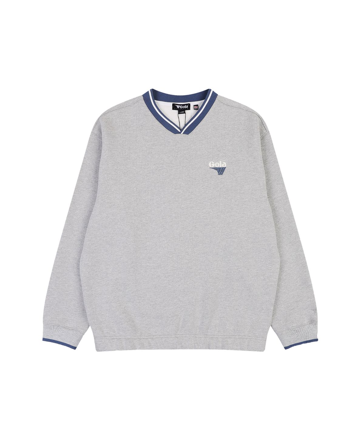골라(GOLA) V-NECK LOGO SWEAT SHIRTS [MELANGE GREY]