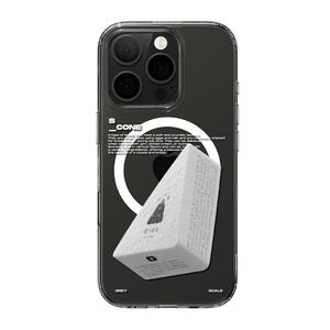 그레이 스케일 디자인 맥세이프 클리어 젤하드 아이폰  케이스