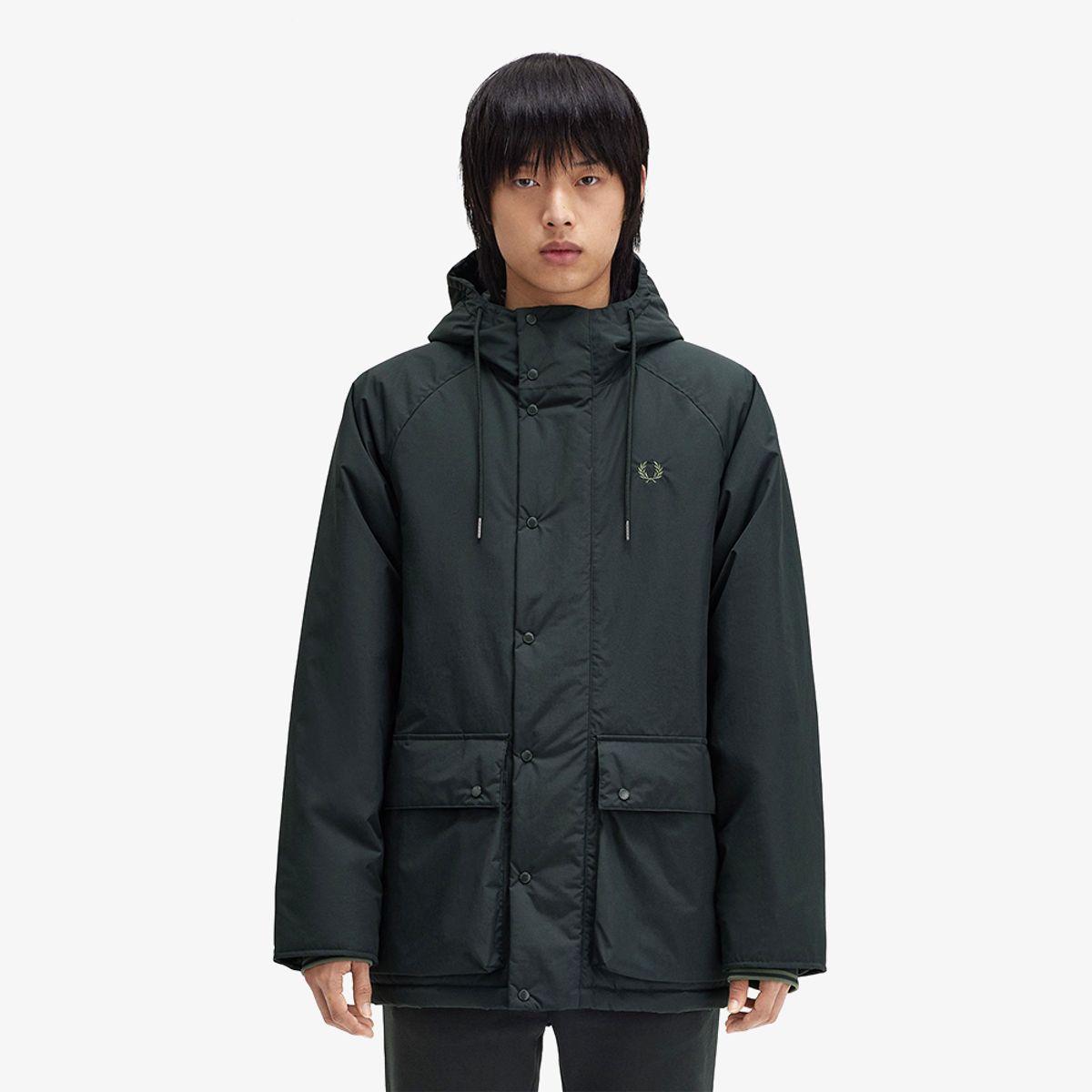 프레드페리(FRED PERRY) [Sport] 패디드 집 스루 자켓 - 나이트그린  AFPM243J519-Q20