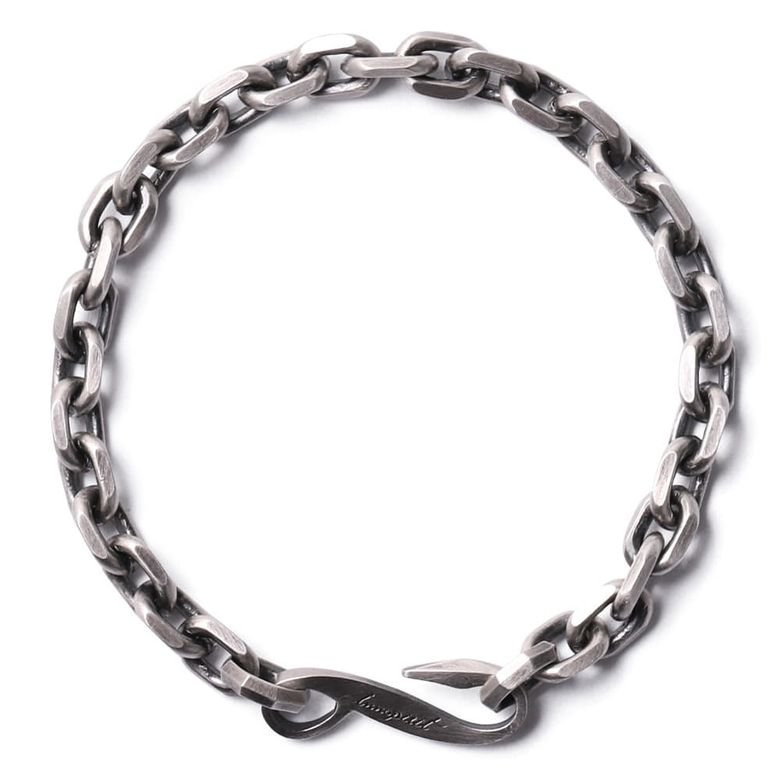 헥사 커팅 체인 92.5 Silver 팔찌(6mm) 무광 유화