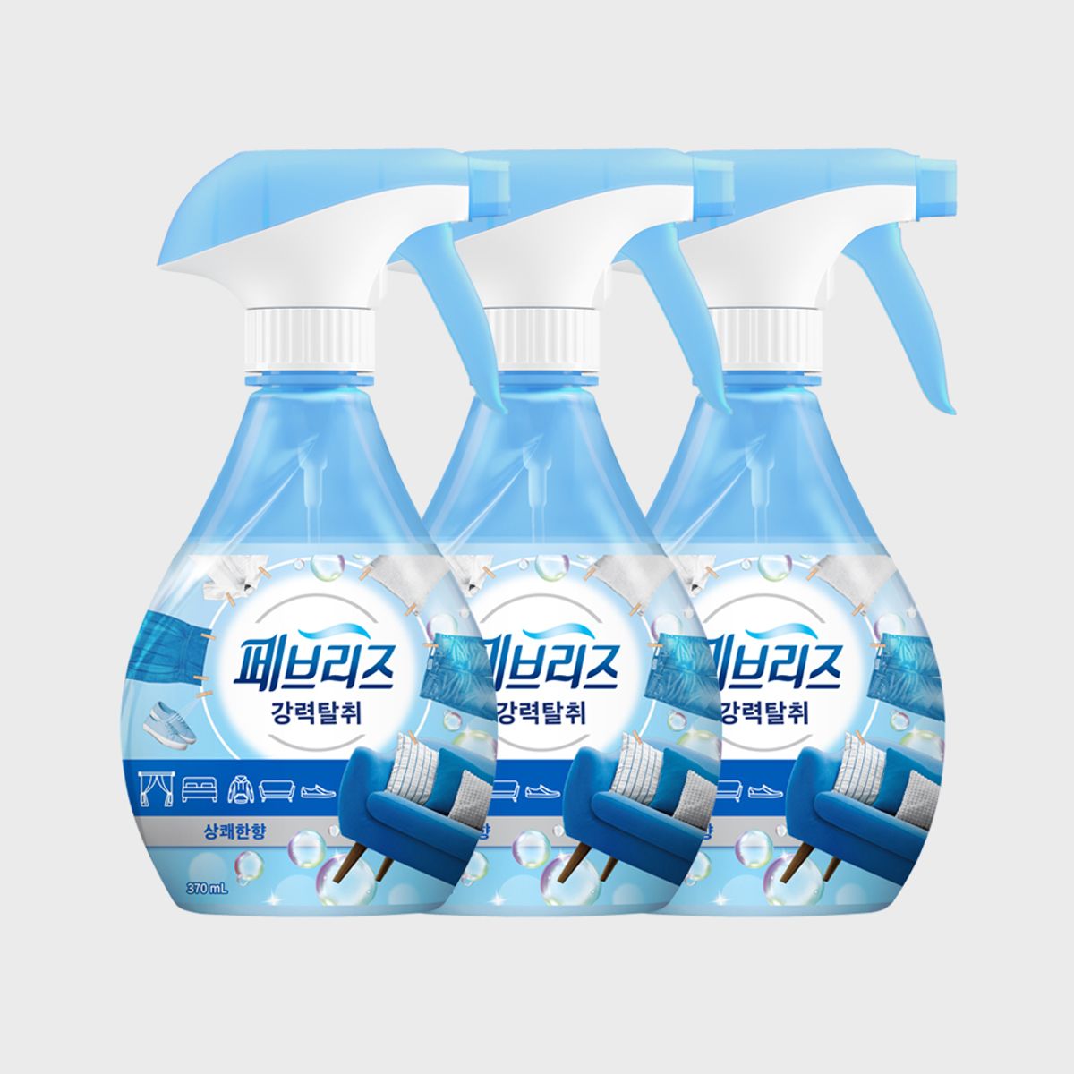 페브리즈(FEBREZE) 섬유탈취제 상쾌한 향 370ml 3개