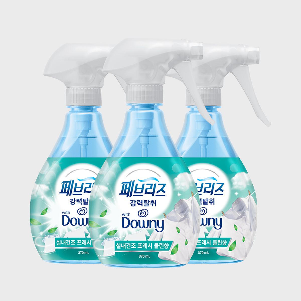페브리즈(FEBREZE) 섬유탈취제 다우니실내건조 향 370ml 3개
