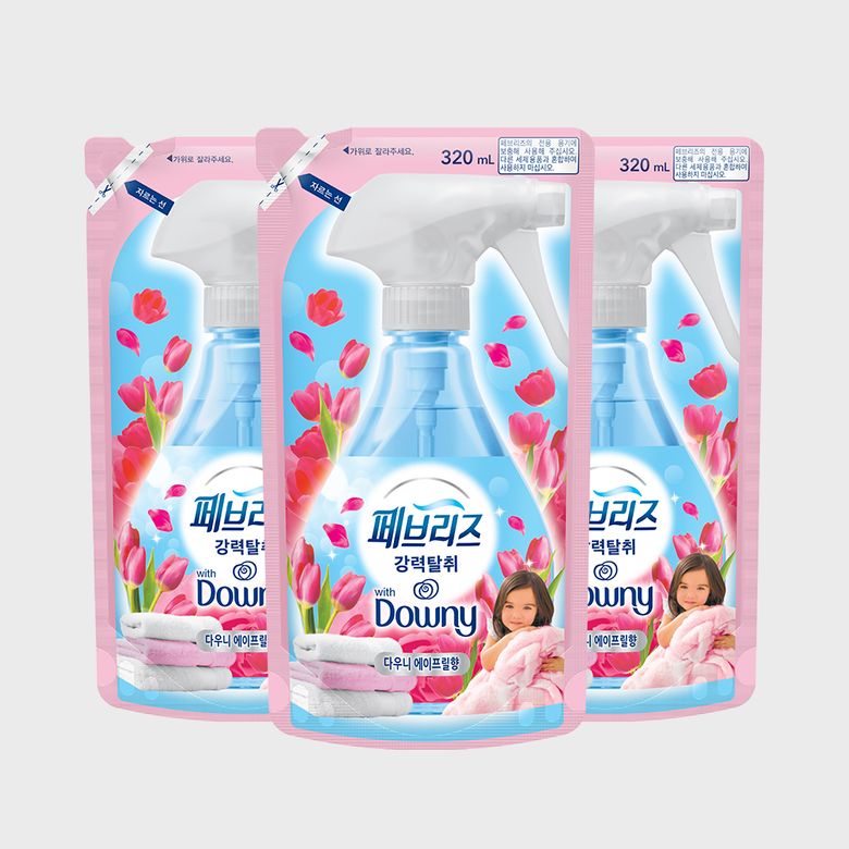 섬유탈취제 다우니 향 320ml 리필 3개