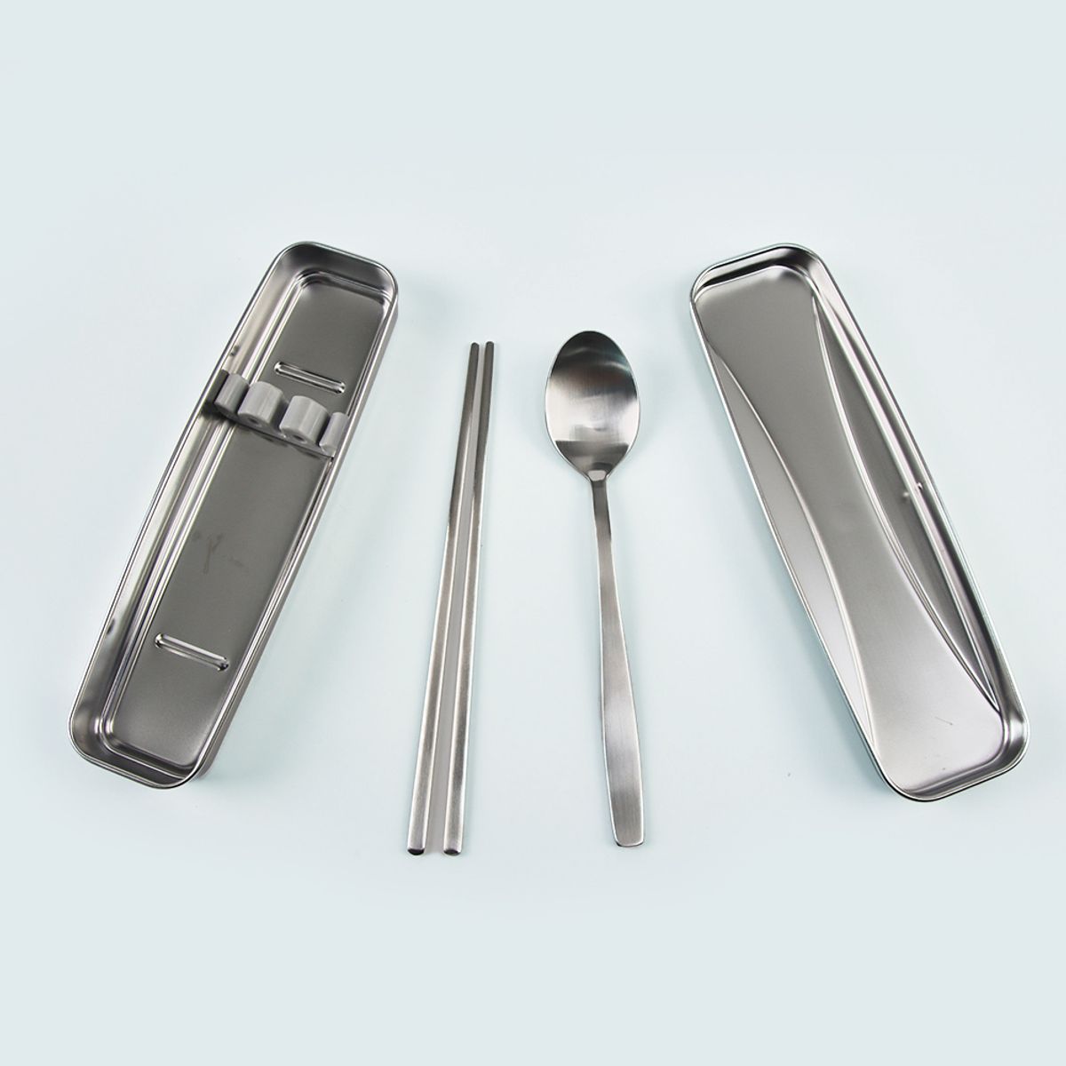 키친구(KITCHENGU) STENLOCK 도시락통용 올스텐 무소음 수저 2P세트