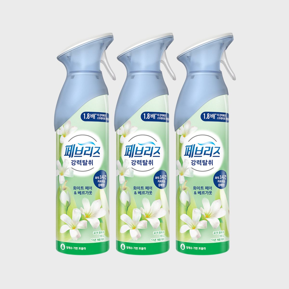 페브리즈(FEBREZE) 에어 화이트 페어 앤 베르가못165g 3개