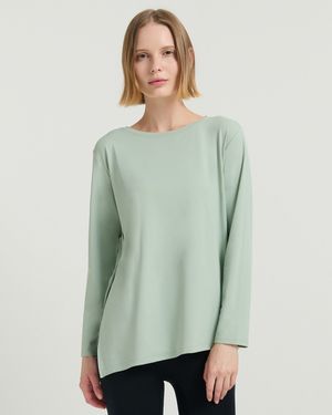 뉴 사이드 슬릿 롱 슬리브(FMST5014F)_서틀그린