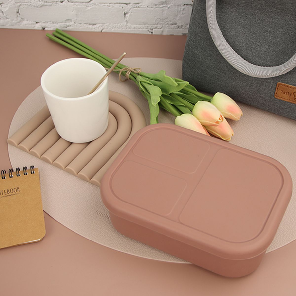 키친구(KITCHENGU) 아동 직장인 실리콘 도시락통 런치박스 3분할