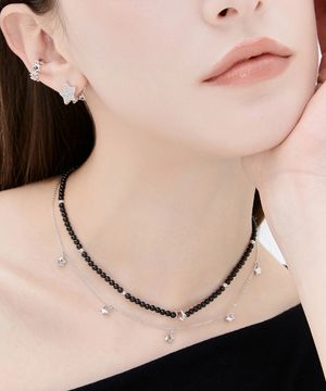STELLA 블랙 스피넬 비드목걸이 (JJLJNZ4BF391BR420)