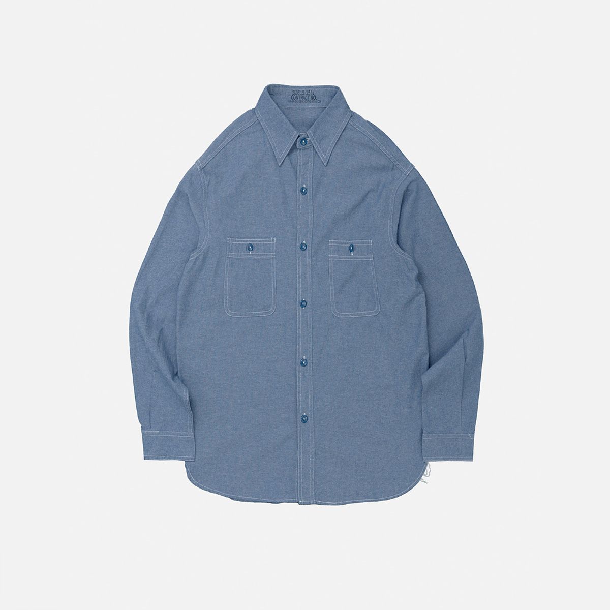 와이엠씨엘케이와이(YMCL KY) US Type Chambray Shirt (50s Model) - Blue