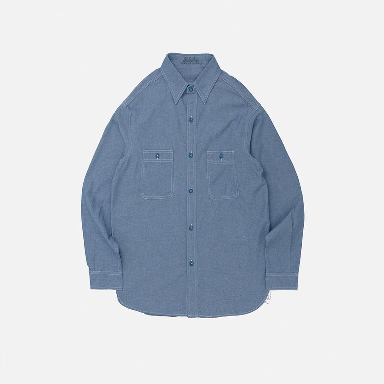 US Type Chambray Shirt (50s Model) - Blue